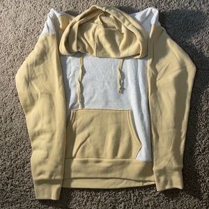 yellow and grey american eagle hoodie